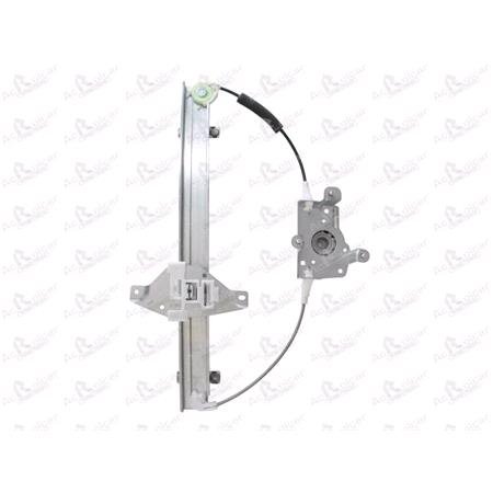Rear Right Electric Window Regulator Mechanism (without motor) for DAEWOO KALOS, 2002 2004, 4 Door Models, WITHOUT One Touch/Antipinch, holds a standard 2 pin/wire motor
