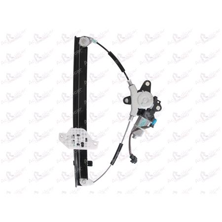 Front Left Electric Window Regulator (with motor) for CHEVROLET SPARK, 2010 , 4 Door Models, WITHOUT One Touch/Antipinch, motor has 2 pins/wires
