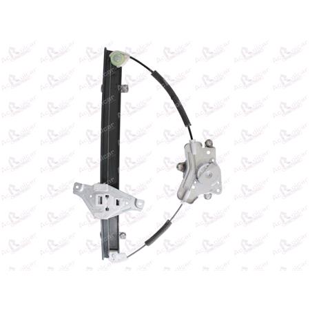 Left, Front Door, 5 Door, Window Regulator for Ford GALAXY 2006 to 2015, 4 Door Models, WITHOUT One Touch/Antipinch, holds a standard 2 pin/wire motor
