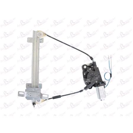 Rear Right Electric Window Regulator (with motor) for NISSAN TERRANO Mk II (R0), 1992 2006, 4 Door Models, WITHOUT One Touch/Antipinch, motor has 2 pins/wires
