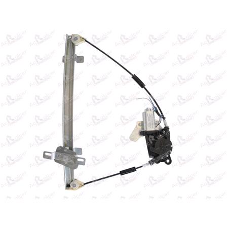 Front Right Electric Window Regulator (with motor) for NISSAN ALMERA Mk II Hatchback (N16), 2000 2006, 2 Door Models, WITHOUT One Touch/Antipinch, motor has 2 pins/wires