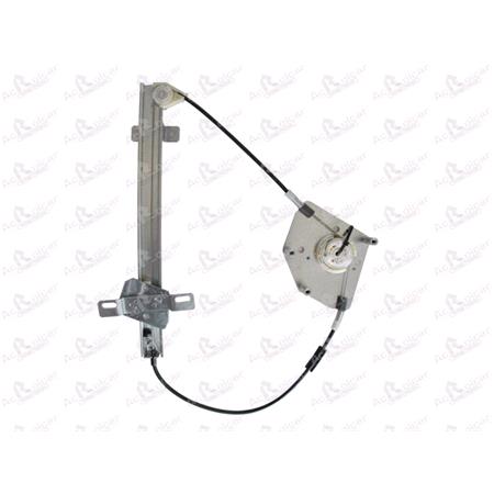 Rear Left Electric Window Regulator Mechanism (without motor) for NISSAN PRIMERA Estate (WP1), 2002 2008, 4 Door Models, One Touch/AntiPinch Version, holds a motor with 6 or more pins