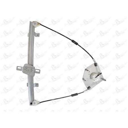 Front Left Electric Window Regulator Mechanism (without motor) for NISSAN ALMERA Mk II Hatchback (N16), 2000 2006, 2 Door Models, WITHOUT One Touch/Antipinch, holds a standard 2 pin/wire motor