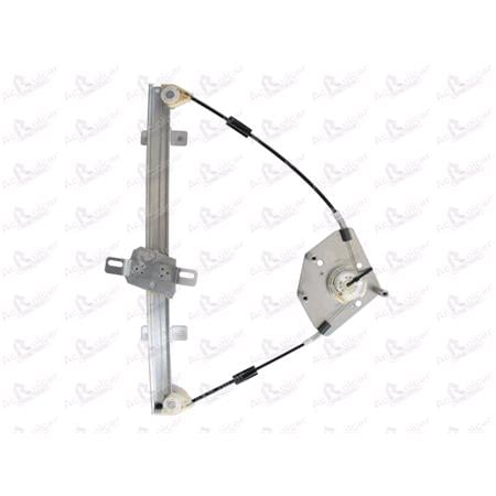 Front Right Electric Window Regulator Mechanism (without motor) for NISSAN ALMERA Mk II Saloon (N16), 2000 2006, 4 Door Models, WITHOUT One Touch/Antipinch, holds a standard 2 pin/wire motor