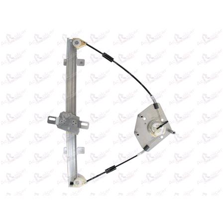 Front Left Electric Window Regulator Mechanism (without motor) for NISSAN ALMERA Mk II Hatchback (N16), 2000 2006, 4 Door Models, WITHOUT One Touch/Antipinch, holds a standard 2 pin/wire motor