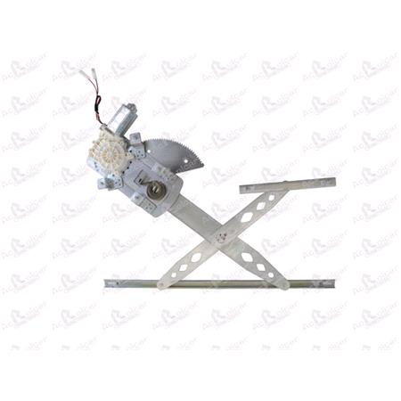 Left Front Window Regulator for Honda Civic Mk Iv (Eg, Eh) 1991 To 1995, 2 Door Models, WITHOUT One Touch/Antipinch, motor has 2 pins/wires