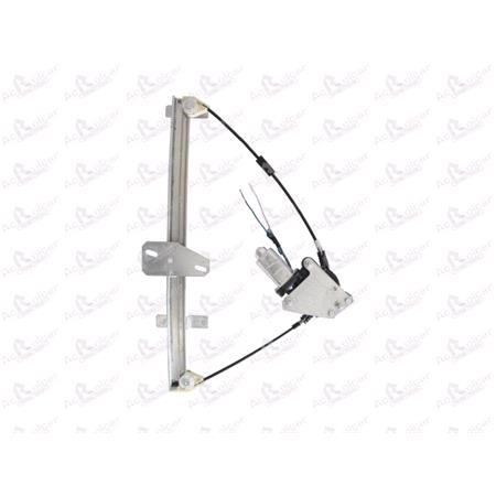 Front Left Electric Window Regulator (with motor) for HONDA JAZZ (GD), 2002 2008, 4 Door Models, WITHOUT One Touch/Antipinch, motor has 2 pins/wires