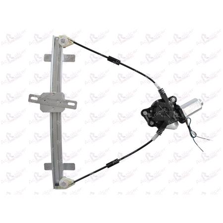 Front Left Electric Window Regulator (with motor) for HONDA CIVIC VI Coupe (EM), 2001 2005, 2 Door Models, WITHOUT One Touch/Antipinch, motor has 2 pins/wires