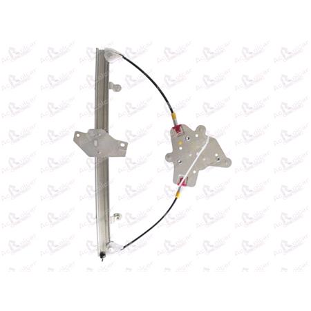 Front Right Electric Window Regulator Mechanism (without motor) for HYUNDAI ATOS (MX), 1998 2007, 4 Door Models, WITHOUT One Touch/Antipinch, holds a standard 2 pin/wire motor