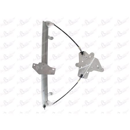 Front Right Electric Window Regulator Mechanism (without motor) for HYUNDAI ATOS (MX), 1998 2007, 4 Door Models, WITHOUT One Touch/Antipinch, holds a standard 2 pin/wire motor