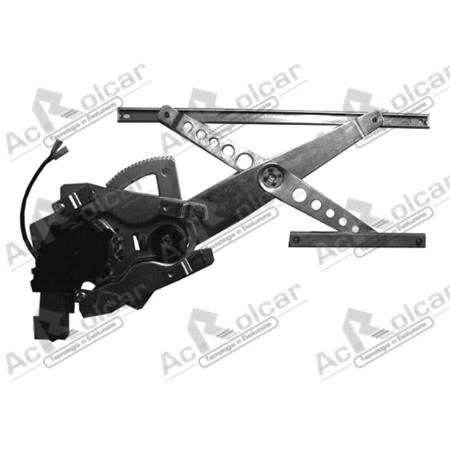 Front Left Electric Window Regulator (with motor) for MITSUBISHI L200 (K__T), 1996 2003, 2 Door Models, WITHOUT One Touch/Antipinch, motor has 2 pins/wires