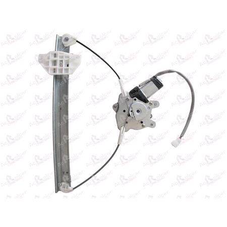 Rear Right Electric Window Regulator (with motor) for MITSUBISHI LANCER Mk VI (CK/P_A), 1995 2003, 4 Door Models, WITHOUT One Touch/Antipinch, motor has 2 pins/wires