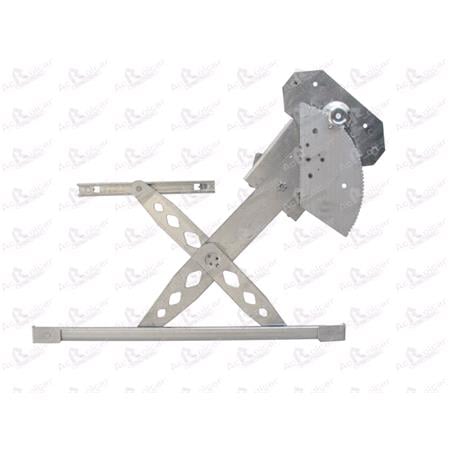 Front Left Electric Window Regulator Mechanism (without motor) for TOYOTA AVENSIS Liftback (T5), 2003 2008, 4 Door Models, One Touch/AntiPinch Version, holds a motor with 4 or more pins
