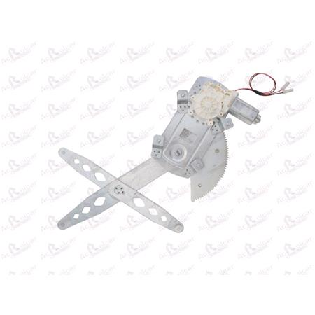 Front Left Electric Window Regulator (with motor) for TOYOTA LAND CRUISER (J1), 2002 2010, 2 Door Models, WITHOUT One Touch/Antipinch, motor has 2 pins/wires