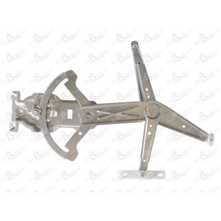 Front Left Electric Window Regulator Mechanism (without motor) for OPEL MERIVA, 2003 2010, 4 Door Models, WITHOUT One Touch/Antipinch, holds a standard 2 pin/wire motor