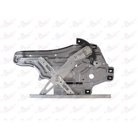 Front Right Electric Window Regulator Mechanism (without motor, panel with mechanism) for HYUNDAI SANTA FÉ (SM), 2001 2006, 4 Door Models, WITHOUT One Touch/Antipinch, holds a standard 2 pin/wire motor