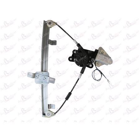 Front Right Electric Window Regulator (with motor) for OPEL CORSA D, 2006 2014, 4 Door Models, WITHOUT One Touch/Antipinch, motor has 2 pins/wires