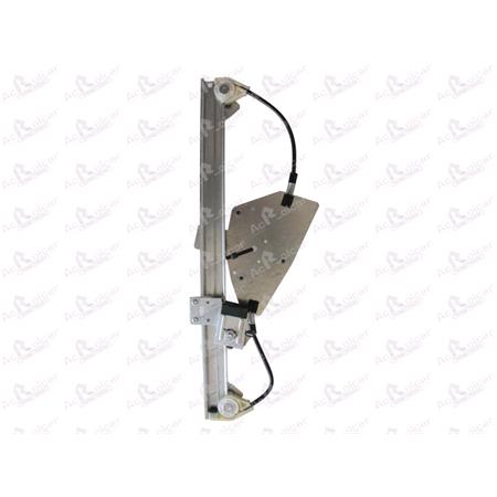 Left Rear Window Regulator for Mercedes C Class (s03) 2000 To 2003, 4 Door Models, One Touch/AntiPinch Version, holds a motor with 6 or more pins