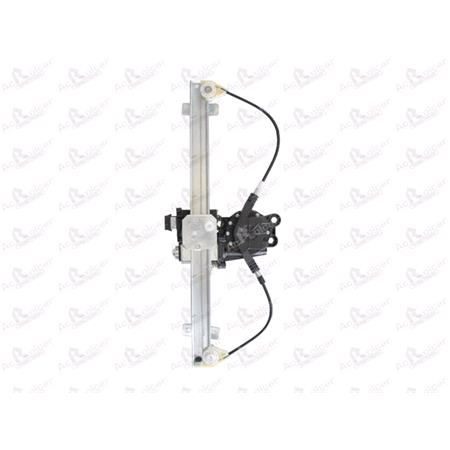 Rear Left Electric Window Regulator (with motor, one touch operation) for OPEL MERIVA, 2003 2010, 4 Door Models, One Touch Version, motor has 6 or more pins
