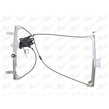 Front Right Electric Window Regulator (with motor) for Citroen C3 Pluriel (HB_), 2003 2009, 2 Door Models, WITHOUT One Touch/Antipinch, motor has 2 pins/wires