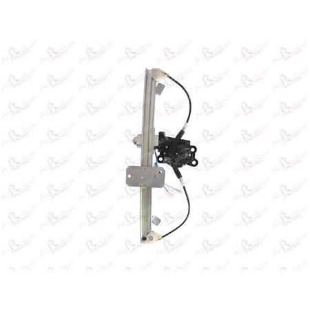 Front Left Electric Window Regulator (with motor) for DACIA SANDERO,  2008 2012, 4 Door Models, WITHOUT One Touch/Antipinch, motor has 2 pins/wires