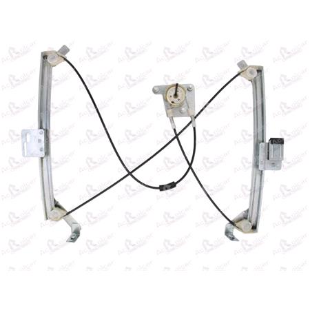 Front Right Electric Window Regulator Mechanism (without motor) for Mercedes CLK (C09), 2002 2009, 2 Door Models, One Touch/AntiPinch Version, holds a motor with 6 or more pins