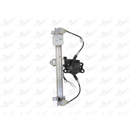 Rear Left Electric Window Regulator (with motor) for OPEL ASTRA H, 2004 2009, 4 Door Models, WITHOUT One Touch/Antipinch, motor has 2 pins/wires