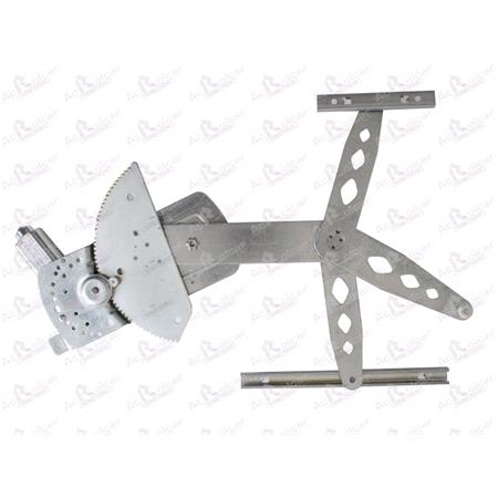 Front Left Electric Window Regulator (with motor) for VAUXHALL ZAFIRA Mk II, 2005 2011, 4 Door Models, WITHOUT One Touch/Antipinch, motor has 2 pins/wires