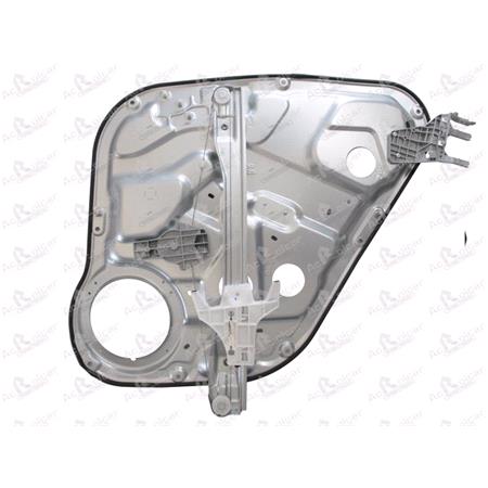 Rear Right Electric Window Regulator Mechanism (without motor, panel with mechanism) for HYUNDAI SANTA FÉ (CM),  2006 2012, 4 Door Models, WITHOUT One Touch/Antipinch, holds a standard 2 pin/wire motor