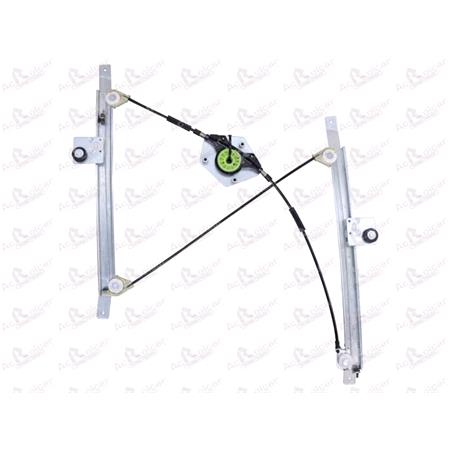 Front Right Electric Window Regulator Mechanism (without motor) for AUDI TT (8N3), 1998 2006, 2 Door Models, One Touch/AntiPinch Version, holds a motor with 4 or more pins