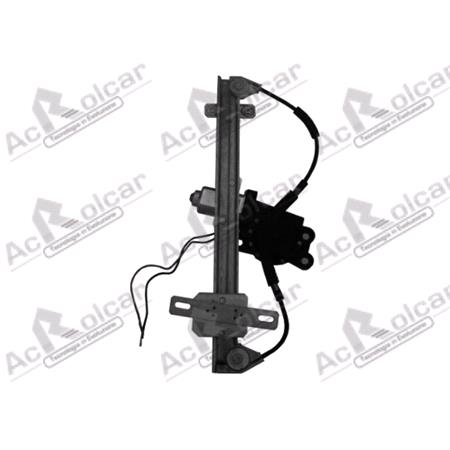 Rear Left Electric Window Regulator (with motor) for MITSUBISHI SHOGUN Mk III (V60, V70), 2000 2006, 4 Door Models, WITHOUT One Touch/Antipinch, motor has 2 pins/wires