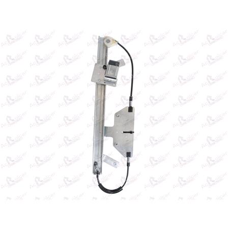 Rear Left Electric Window Regulator Mechanism (without motor) for OPEL SIGNUM, 2003 2008, 4 Door Models, One Touch/AntiPinch Version, holds a motor with 6 or more pins