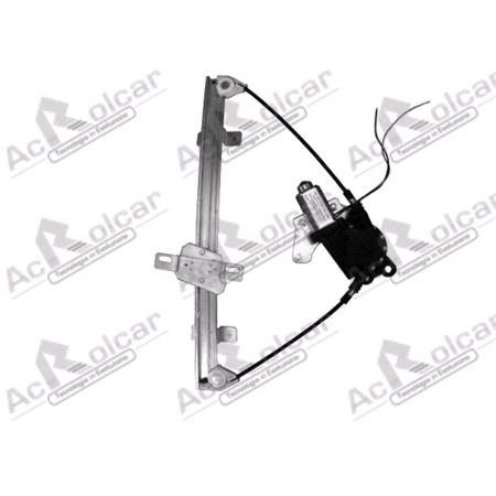 Front Left Electric Window Regulator (with motor) for NISSAN NOTE (E11), 2006 2013, 4 Door Models, WITHOUT One Touch/Antipinch, motor has 2 pins/wires