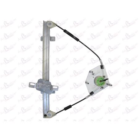 Front Left Electric Window Regulator Mechanism (without motor) for NISSAN PRIMERA Hatchback (P11), 1996 2002, 4 Door Models, WITHOUT One Touch/Antipinch, holds a standard 2 pin/wire motor