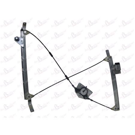 Front Left Electric Window Regulator Mechanism (without motor) for AUDI TT (8J3), 2006 2014, 2 Door Models, One Touch/AntiPinch Version, holds a motor with 6 or more pins