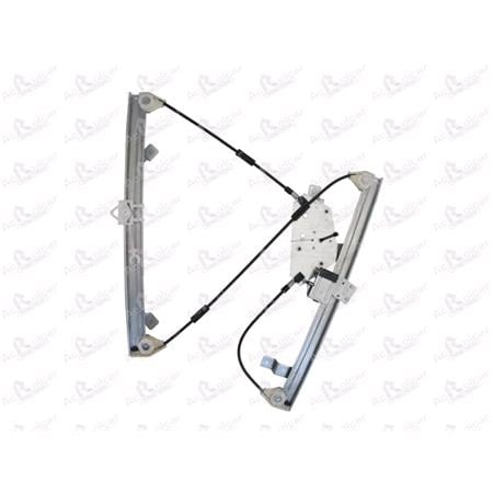 Front Left Electric Window Regulator Mechanism (without motor) for OPEL ASTRA J Saloon, 2012 2015, 4 Door Models, One Touch/AntiPinch Version, holds a motor with 6 or more pins