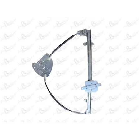 Front Right Electric Window Regulator Mechanism (without motor) for HYUNDAI i10, 2007 2013, 4 Door Models, WITHOUT One Touch/Antipinch, holds a standard 2 pin/wire motor