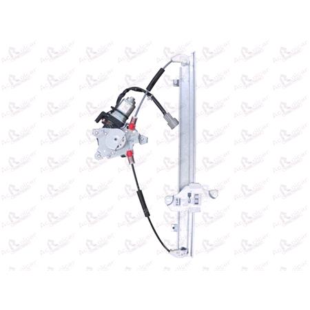 Front Left Electric Window Regulator (with motor) for NISSAN X TRAIL (T30), 2001 2007, 4 Door Models, One Touch/Antipinch Version, motor has 6 or more pins