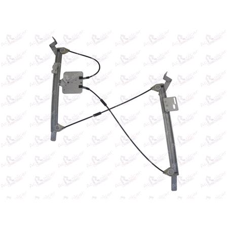 Front Left Electric Window Regulator Mechanism (without motor) for OPEL TIGRA TwinTop, 2004 2009, 2 Door Models, WITHOUT One Touch/Antipinch, holds a standard 2 pin/wire motor