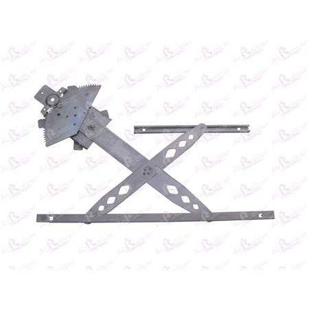 Front Right Electric Window Regulator Mechanism (without motor) for TOYOTA COROLLA Verso (_E1J_), 2001 2004, 4 Door Models, One Touch/AntiPinch Version, holds a motor with 6 or more pins