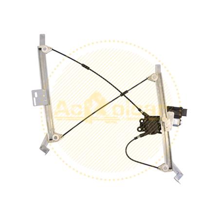 Front Right Electric Window Regulator (with motor) for OPEL TIGRA TwinTop, 2004 2009, 2 Door Models, One Touch/Antipinch Version, motor has 6 or more pins