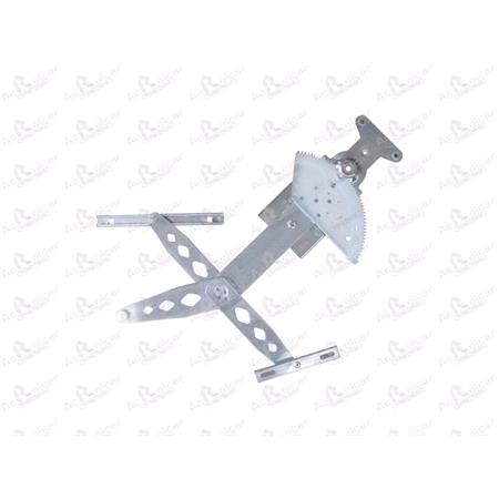 Front Right Electric Window Regulator Mechanism (without motor) for OPEL CORSA C (F08, F68), 2000 2006, 4 Door Models, One Touch/AntiPinch Version, holds a motor with 6 or more pins
