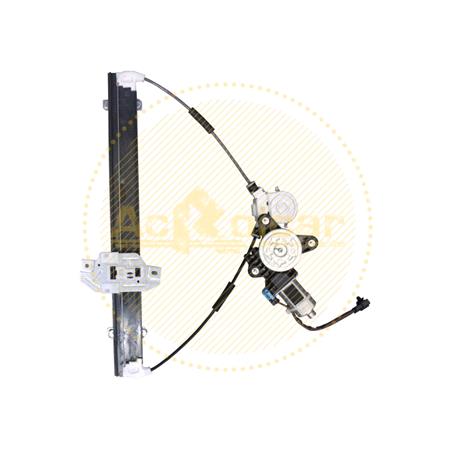 Front Right Electric Window Regulator (with motor) for CHEVROLET MATIZ, 2005 2009, 4 Door Models, WITHOUT One Touch/Antipinch, motor has 2 pins/wires