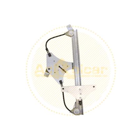 Rear Right Electric Window Regulator Mechanism (without motor) for Peugeot 207 SW (WK_),  2007 2012, 2/4 Door Models, One Touch/AntiPinch Version, holds a motor with 6 or more pins