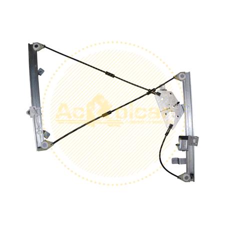 Front Left Electric Window Regulator Mechanism (without motor) for OPEL ASTRA GTC J, 2011 2015, 2 Door Models, One Touch/AntiPinch Version, holds a motor with 6 or more pins