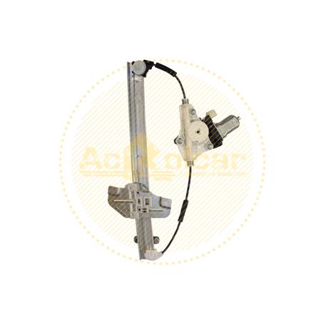 Rear Right Electric Window Regulator (with motor) for Kia Rio III Saloon (UB), 2011 , 4 Door Models, WITHOUT One Touch/Antipinch, motor has 2 pins/wires