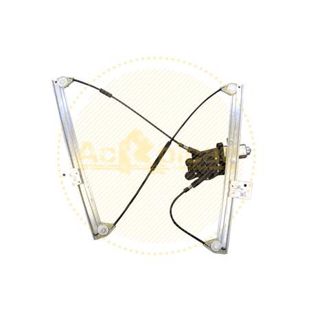 Front Left Electric Window Regulator (with motor) for Citroen DS3, 2010 , 2 Door Models, WITHOUT One Touch/Antipinch, motor has 2 pins/wires