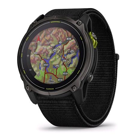 Garmin Enduro 3 Smartwatch 51mm in Carbon Gray DLC Titanium with Black Ultrafit Nylon Strap