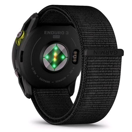 Garmin Enduro 3 Smartwatch 51mm in Carbon Gray DLC Titanium with Black Ultrafit Nylon Strap