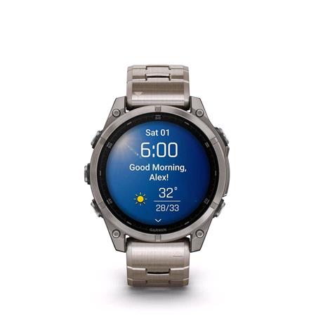 Garmin Fenix 8 Smartwatch 47mm AMOLED in Titanium with Titanium Bracelet